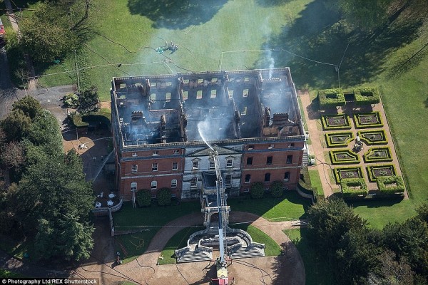 Clandon House gutted